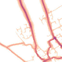 Daytime road noise heatmap for YO7 1BQ