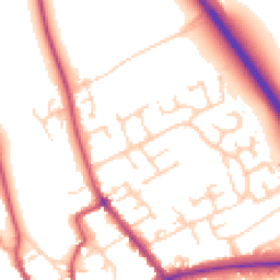 Daytime road noise heatmap for YO7 1BR
