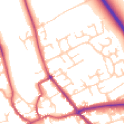 Daytime road noise heatmap for YO7 1BS