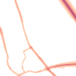 Night-time road noise heatmap for YO7 1BS