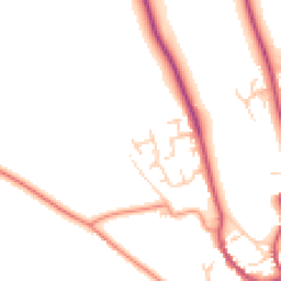 Daytime road noise heatmap for YO7 1BW