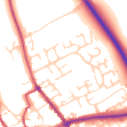 Daytime road noise heatmap for YO7 1BX