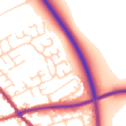 Daytime road noise heatmap for YO7 1BY