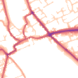Daytime road noise heatmap for YO7 1DD