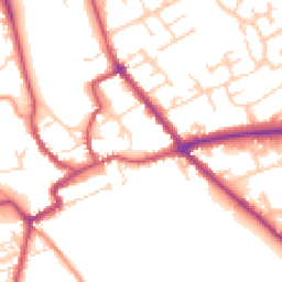 Daytime road noise heatmap for YO7 1DE