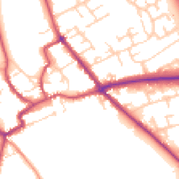 Daytime road noise heatmap for YO7 1DF