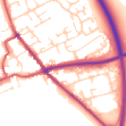 Daytime road noise heatmap for YO7 1DJ