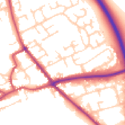 Daytime road noise heatmap for YO7 1DP