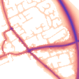 Daytime road noise heatmap for YO7 1DR