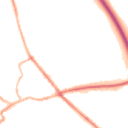 Night-time road noise heatmap for YO7 1DS