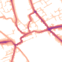 Daytime road noise heatmap for YO7 1ET