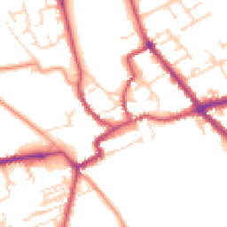 Daytime road noise heatmap for YO7 1EZ