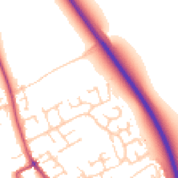 Daytime road noise heatmap for YO7 1FW