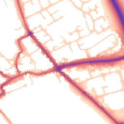 Daytime road noise heatmap for YO7 1FX