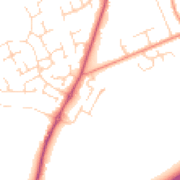 Daytime road noise heatmap for YO7 1GU
