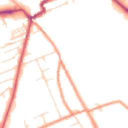 Daytime road noise heatmap for YO7 1JB