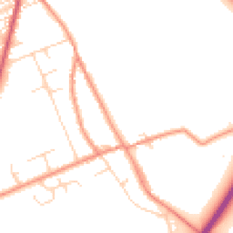Daytime road noise heatmap for YO7 1JE