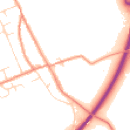 Daytime road noise heatmap for YO7 1JL