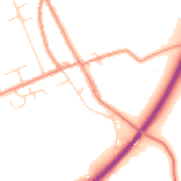 Daytime road noise heatmap for YO7 1JN