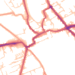 Daytime road noise heatmap for YO7 1LB