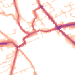 Daytime road noise heatmap for YO7 1LJ