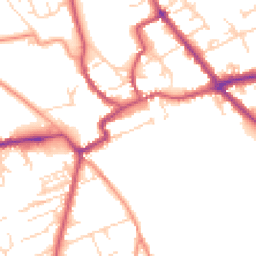 Daytime road noise heatmap for YO7 1LU