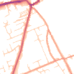 Daytime road noise heatmap for YO7 1ND