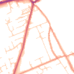 Daytime road noise heatmap for YO7 1NF