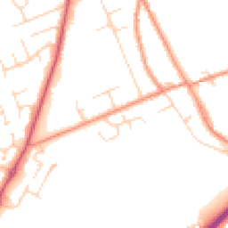 Daytime road noise heatmap for YO7 1NS