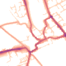 Daytime road noise heatmap for YO7 1PL