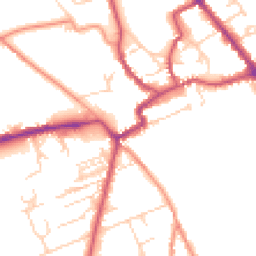 Daytime road noise heatmap for YO7 1QR