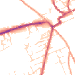 Daytime road noise heatmap for YO7 1QW