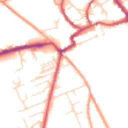 Daytime road noise heatmap for YO7 1RE