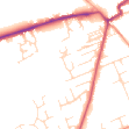 Daytime road noise heatmap for YO7 1RR