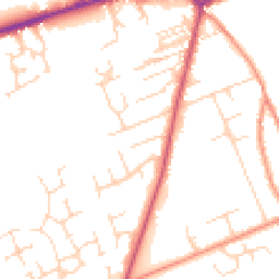Daytime road noise heatmap for YO7 1RU