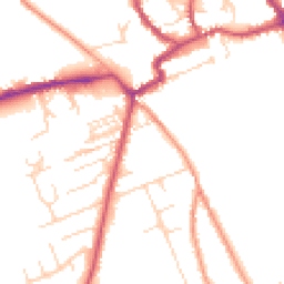 Daytime road noise heatmap for YO7 1SH