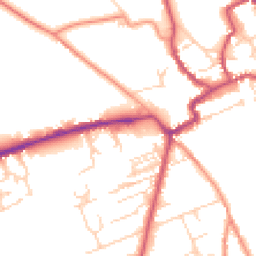 Daytime road noise heatmap for YO7 1TR