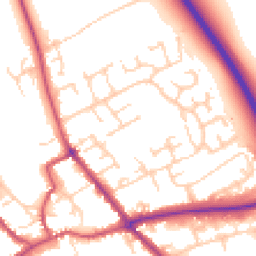 Daytime road noise heatmap for YO7 1UJ