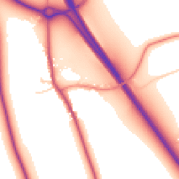 Daytime road noise heatmap for YO7 2NJ