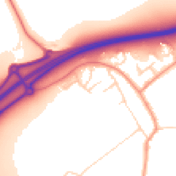 Daytime road noise heatmap for YO7 3GA