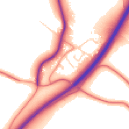 Daytime road noise heatmap for YO7 3GS