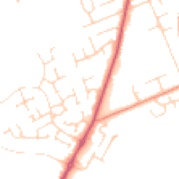 Daytime road noise heatmap for YO7 3HB