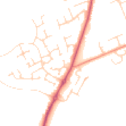 Daytime road noise heatmap for YO7 3JE
