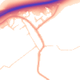 Daytime road noise heatmap for YO7 3JU