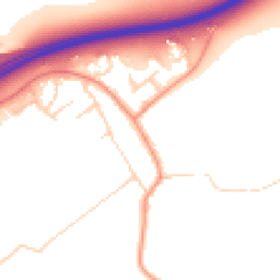 Daytime road noise heatmap for YO7 3JY