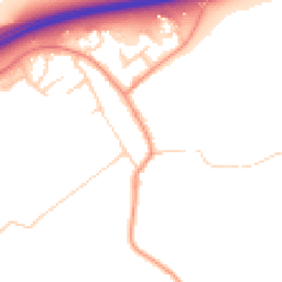Daytime road noise heatmap for YO7 3LA
