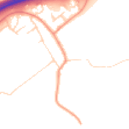 Daytime road noise heatmap for YO7 3LD