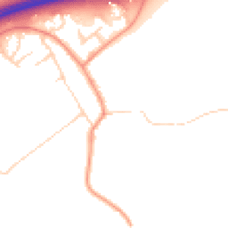 Daytime road noise heatmap for YO7 3LE