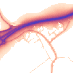 Daytime road noise heatmap for YO7 3LS