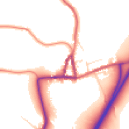 Daytime road noise heatmap for YO7 3PA